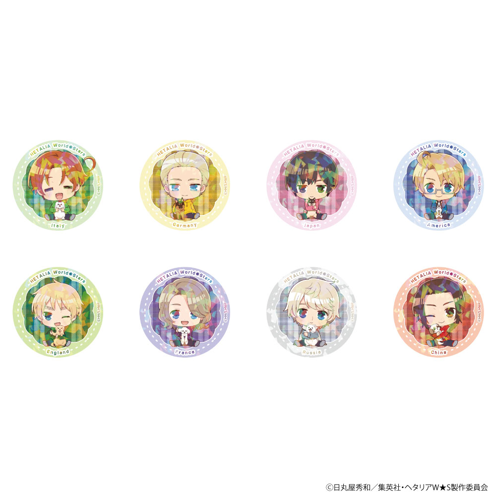 トレーディングホログラム缶バッジ |アニメ「ヘタリア World☆Stars 