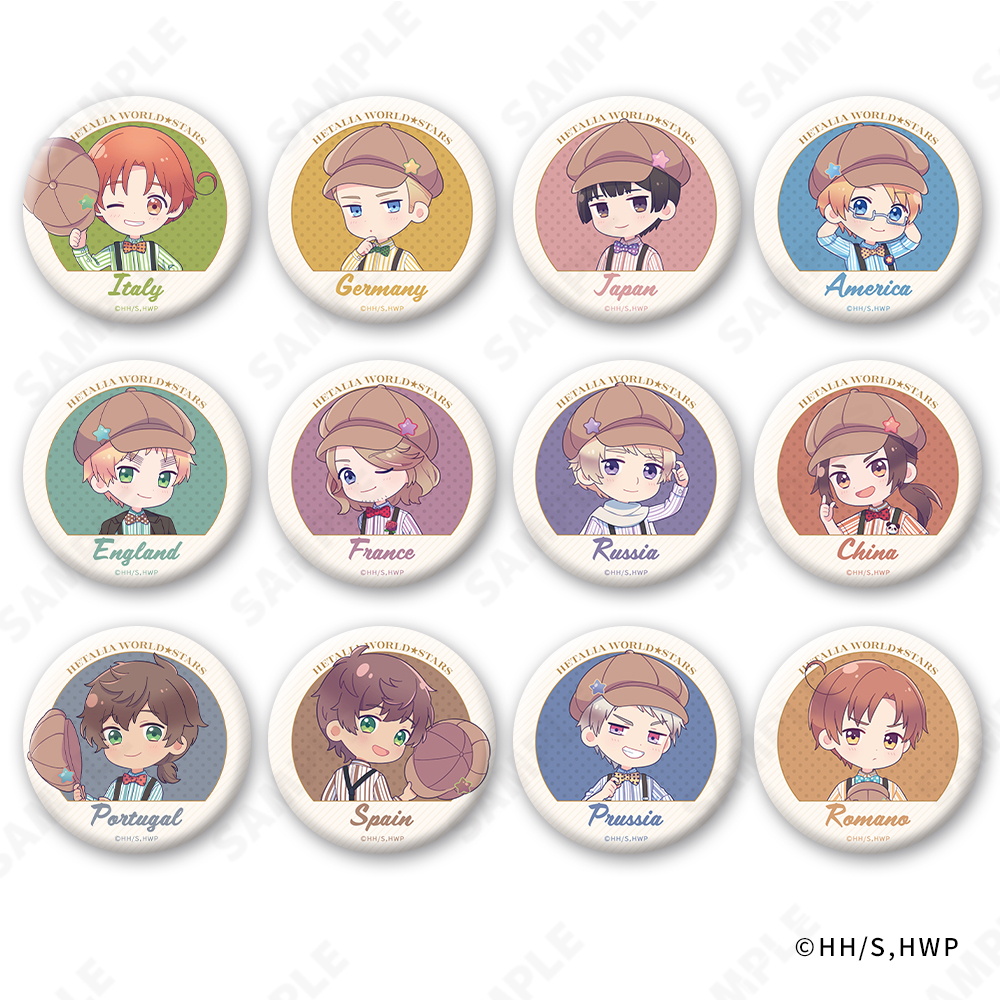ヘタリア ぷくっとバッジ 学生風 缶バッジ 【公式通販】